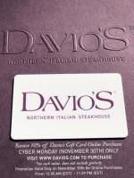 Davio's Steakhouse food