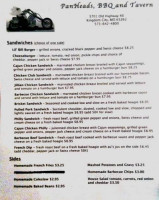 Panhead Billys Smokehouse Bbq Tavern menu