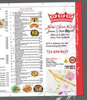China King Greensburg menu