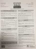 Station House Grille menu