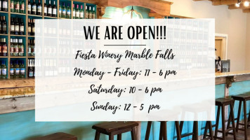 Fiesta Winery Marble Falls food