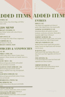 The Edge Pub Eatery menu