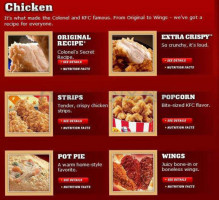 Kfc Kentucky Fried Chicken menu