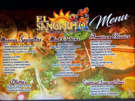 El Sangarito Mexican menu