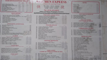 Kitchen Express menu