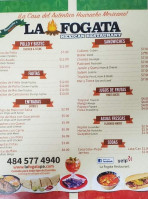 La Fogata Mexican menu