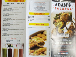 Adamsfalafel menu