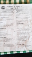 Bosch Tavern menu