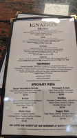 Ignazio's The Pizza menu