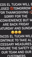 Tacos El Tucan food
