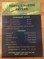 Dubiels Huron Tavern Campground menu