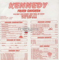 Kennedy Fried Chicken menu