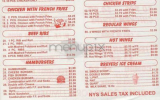 Kennedy Fried Chicken menu