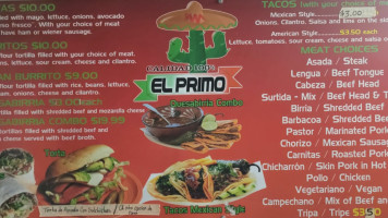 Tacos El Primo Food Truck food