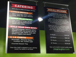 Clean Eatz menu