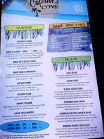 Mountain Springs Captain's Cove menu