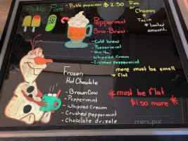 Ed's Sno Cones menu