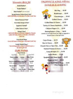Trophy's And Grill menu