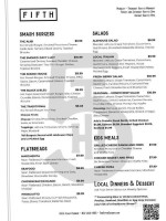 The Fifth Local Eatery Alehouse menu