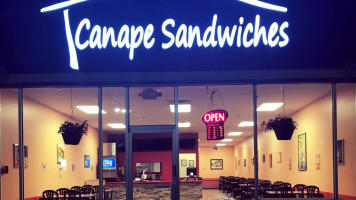 Canape Sandwiches outside