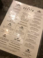 Goshen Brewing Company menu
