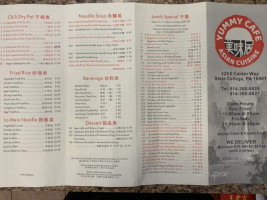 Yummy Asian Fusion Cafe menu