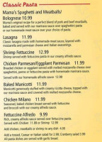 Ditali's Pizza Cafe menu