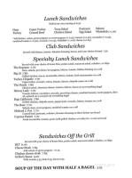 Bagel Crust menu