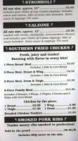 Shorty's Italian Smokehouse menu