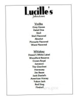 Lucille's menu