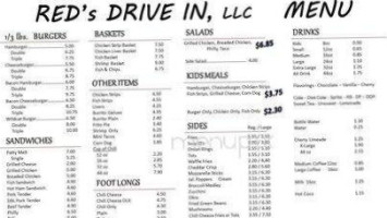 Red's Drive Inn menu