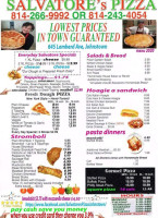 Salvatore's Pizza Johnstown menu