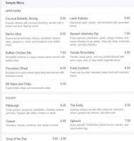 Eau Claire Street Cafe menu