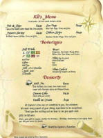 Captains Cove menu