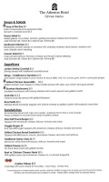 Tarragon Restaurant - Atherton Hotel menu