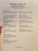 Agave Azul Kitchen Tequila menu