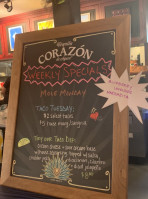 Café Corazón menu