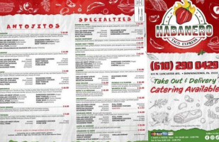 Habanero Taco Express menu