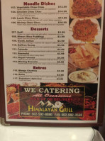 Himalayan Grill menu