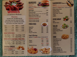 A1 Burgers Wings menu