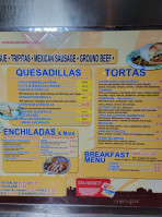 Tacos California Inc menu