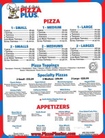 Pizza Plus More menu