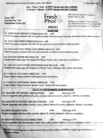 Pho Vy menu