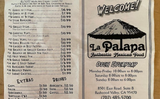 La Palapa Mexican Rest. menu