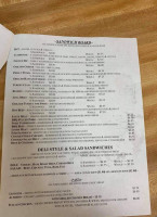 Martini's menu