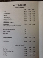 Barista's menu