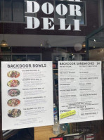 The Back Door Delicatessen menu