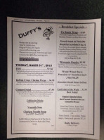 Duffy's menu