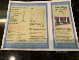 Bagelicious menu