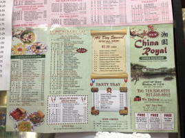 China Royal menu